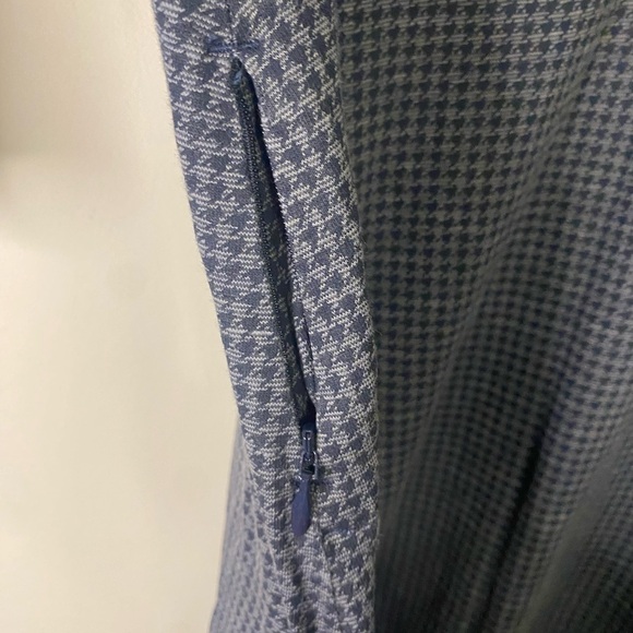 Toad & Co Rosalinda Dress V Neck Blue Houndstooth Dress Outdoor Gorpcore Small - Picture 4 of 10